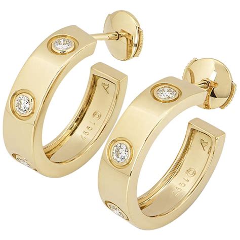 cartier love earrings dupe|cartier love earrings hoops.